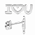 Brinco em Prata 925 I Love You - Imagem 2