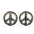 Brinco em Prata 925 Simbolo Hippie da Paz - Imagem 1