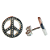 Brinco em Prata 925 Simbolo Hippie da Paz - Imagem 2