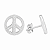 Brinco em Prata 925 Simbolo Hippie da Paz - Imagem 2