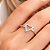 Anel em Ouro Branco 18k Triangulo - Imagem 3