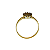 Anel em ouro 18K Aro Duplo Oval com Zircônia - Imagem 2