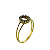 Anel em ouro 18K Aro Duplo Oval com Zircônia - Imagem 1