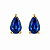 Brinco em Ouro 18K Com Safira Gota - Imagem 1