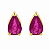 Brinco em Ouro 18K Com Rubi Gota - Imagem 1