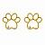 Brinco em Ouro 18k Patinha com Diamantes - Imagem 1
