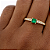 Anel em Ouro 18K Solitário com Esmeralda e Diamantes - Imagem 4