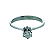 Anel Solitario em Ouro Branco 18k Com Diamante - Imagem 3