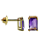 Brinco em Ouro 18K com Ametista Baguete - Imagem 2