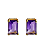 Brinco em Ouro 18K com Ametista Baguete - Imagem 1
