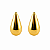 Brinco em Ouro 18K Gota Lisa 14 mm - Imagem 1