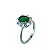 Anel em Prata 925 com Zirconia Oval Verde - Imagem 1