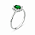 Anel em Prata 925 Oval com Zirconia Verde - Imagem 1