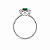 Anel em Prata 925 Oval com Zirconia Verde - Imagem 3