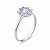 Anel em Prata 925 com Zirconia Lilás - Imagem 1