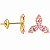 Brinco em Ouro 18k Trevo Rosa - Imagem 2