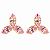 Brinco em Ouro 18k Trevo Rosa - Imagem 1
