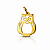 Pingente em Ouro 18k Coruja Vazada - Imagem 1