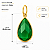 Pingente em Ouro 18k Gota Verde - Imagem 2