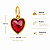 Pingente em Ouro 18k Coração Vermelho - Imagem 2