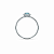 Anel em Prata 925 Aro Duplo com Zircônia Azul Oval - Imagem 3
