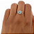 Anel em Prata 925 Aro Duplo com Zircônia Azul Oval - Imagem 4