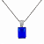 Gargantilha em Prata 925 com Zircônia Azul - Imagem 1