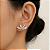 Brinco em Prata 925 Flor com Zirconias - Imagem 3