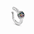 Piercing em Prata 925 Circulo Fake com Zircônia Colorida - Imagem 1