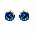 Brinco em Ouro 18k com Zircônia 7MM Azul Bebê - Imagem 1