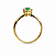 Anel em Ouro 18k Gota com Esmeralda e Zirconias Brancas - Imagem 3