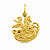 Pingente em Ouro 18k São Jorge Oco - Imagem 1