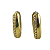 Brinco em Ouro 18k Argola Lisa Click com Zircônia - Imagem 1