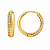 Argola em Ouro 18k Lisa Click com Zircônia - Imagem 2