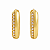 Argola em Ouro 18k Lisa Click com Zircônia - Imagem 1