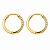 Argola em Ouro 18k Lisa Click com Zircônia - Imagem 3