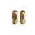 Brinco em Ouro 18k Argolinha Lisa Click com Zircônia - Imagem 2
