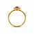 Anel em Ouro 18K com Rubi e Diamantes - Imagem 3