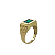 Anel em Ouro 18k TV com Zirconia Verde - Imagem 1