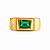 Anel em Ouro 18k TV com Zirconia Verde 5x7 - Imagem 2