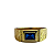 Anel em Ouro 18k TV Masculino com Zirconia Azul - Imagem 3
