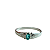 Anel em Prata 925 com Zirconia Oval Verde Claro - Imagem 3