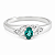 Anel em Prata 925 Oval com Zirconia Verde Claro - Imagem 1