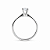 Anel em Prata 925 Solitário com Zirconia 4mm - Imagem 3