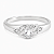 Anel em Prata 925 Oval com Zirconia Branca - Imagem 1