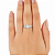 Anel em Prata 925 Oval com Zirconia Branca - Imagem 5