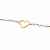Pulseira em Ouro 18K Coração Vazado com Pérolas - Imagem 1
