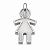 Pingente em Ouro 18k Branco Menina com Diamantes - Imagem 2
