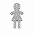 Pingente em Ouro 18k Branco Menina com Diamantes - Imagem 1