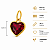 Pingente em Ouro 18K Ponto de Luz Coração Vermelho 5,00mm - Imagem 2